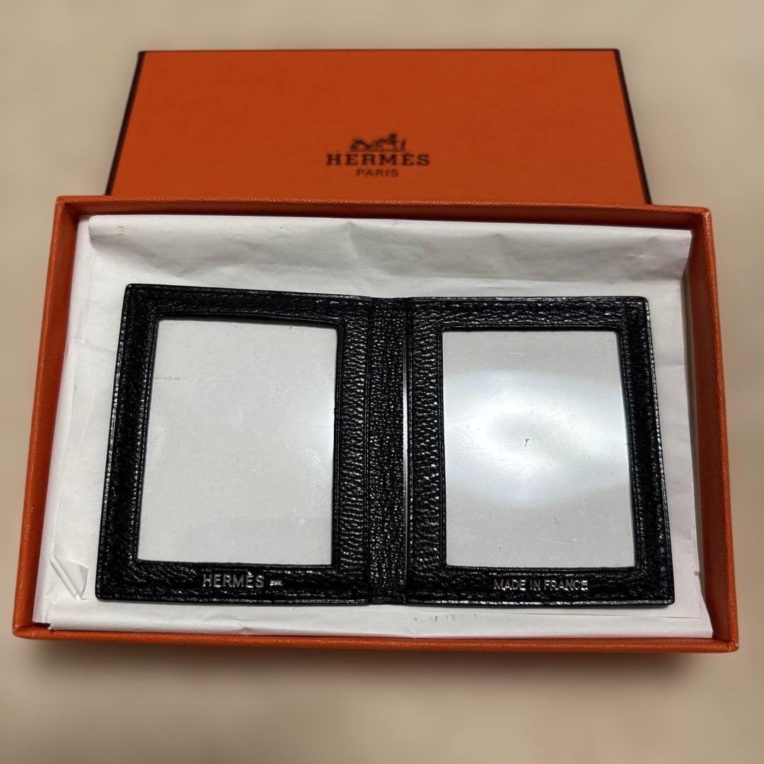 HERMES　エルメス　ミニフォトケース　レザー　ブラック　希少
