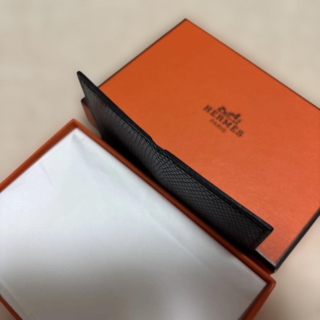 HERMES　エルメス　ミニフォトケース　レザー　ブラック　希少