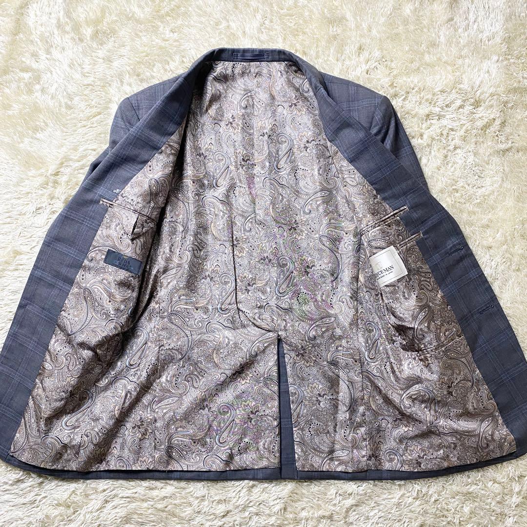 【美品】ロイスマン スリーピース セットアップ レダ ペイズリー グレー