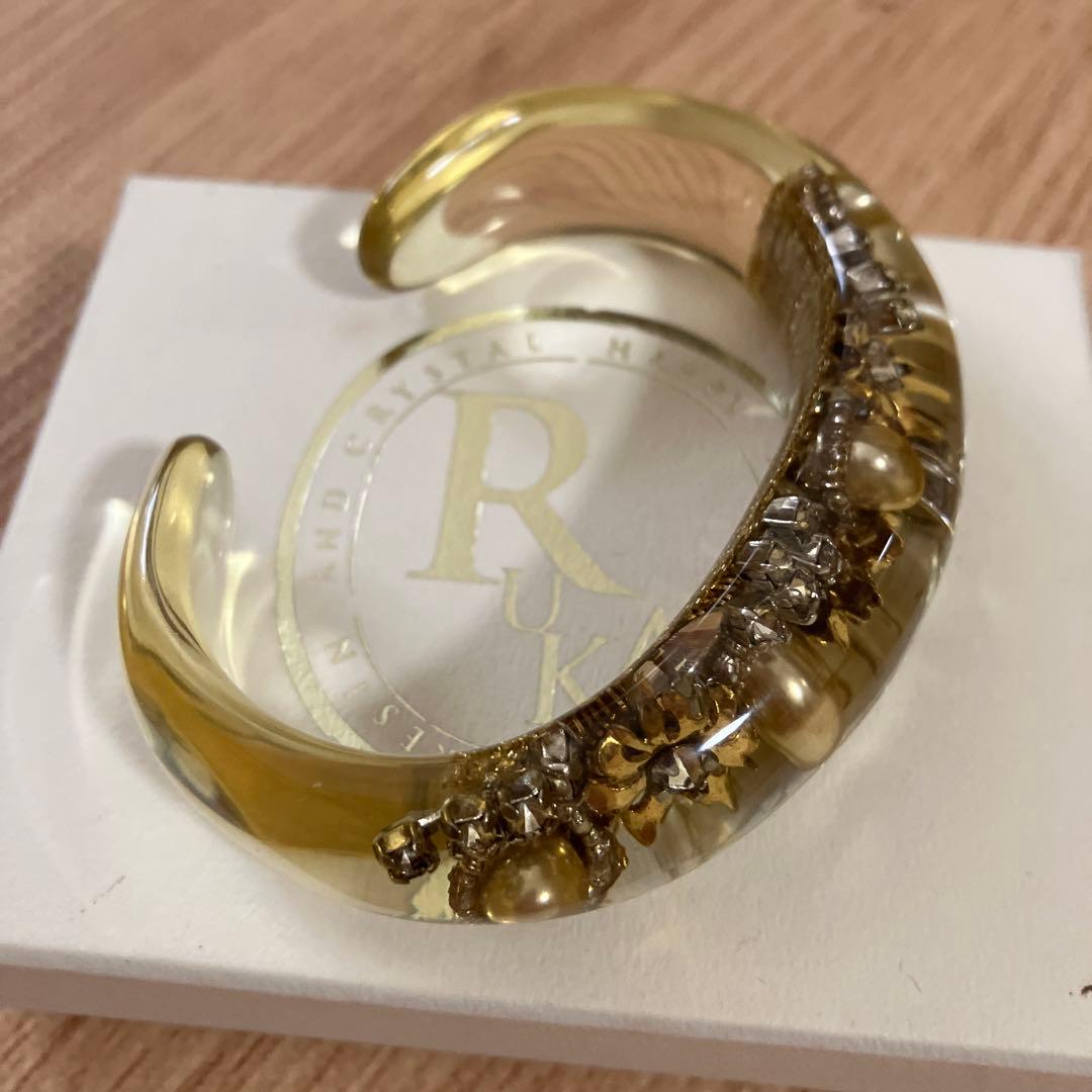 RUKA ビジュー付きバングル