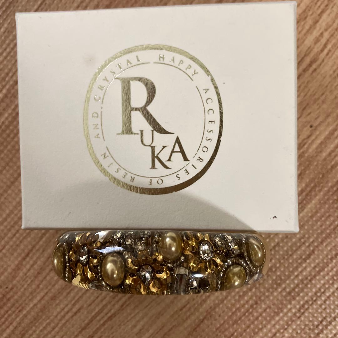 RUKA ビジュー付きバングル