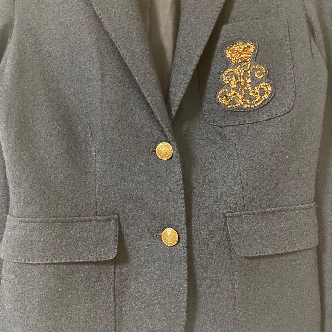 美品⭐︎ラルフローレン　レディース　テーラードジャケット　ウール　エンブレム　4