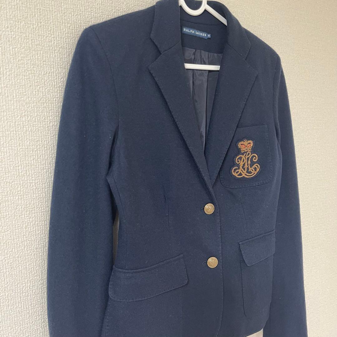 美品⭐︎ラルフローレン　レディース　テーラードジャケット　ウール　エンブレム　4