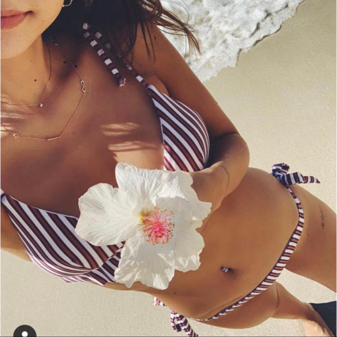 ROXY×babykiy コラボビキニ　ストライプ　S