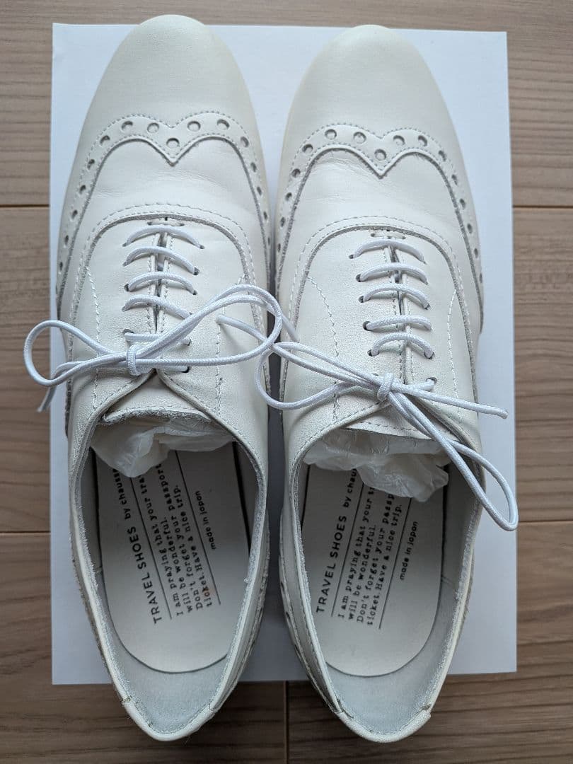 TRAVEL SHOES by chausser ホワイト レースアップ靴37