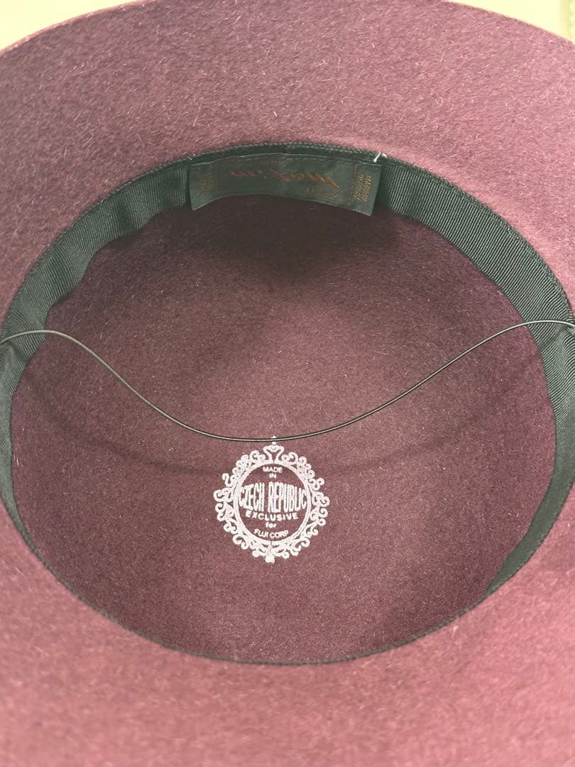 ルビア　　maxim ワインレッドクラシックハット