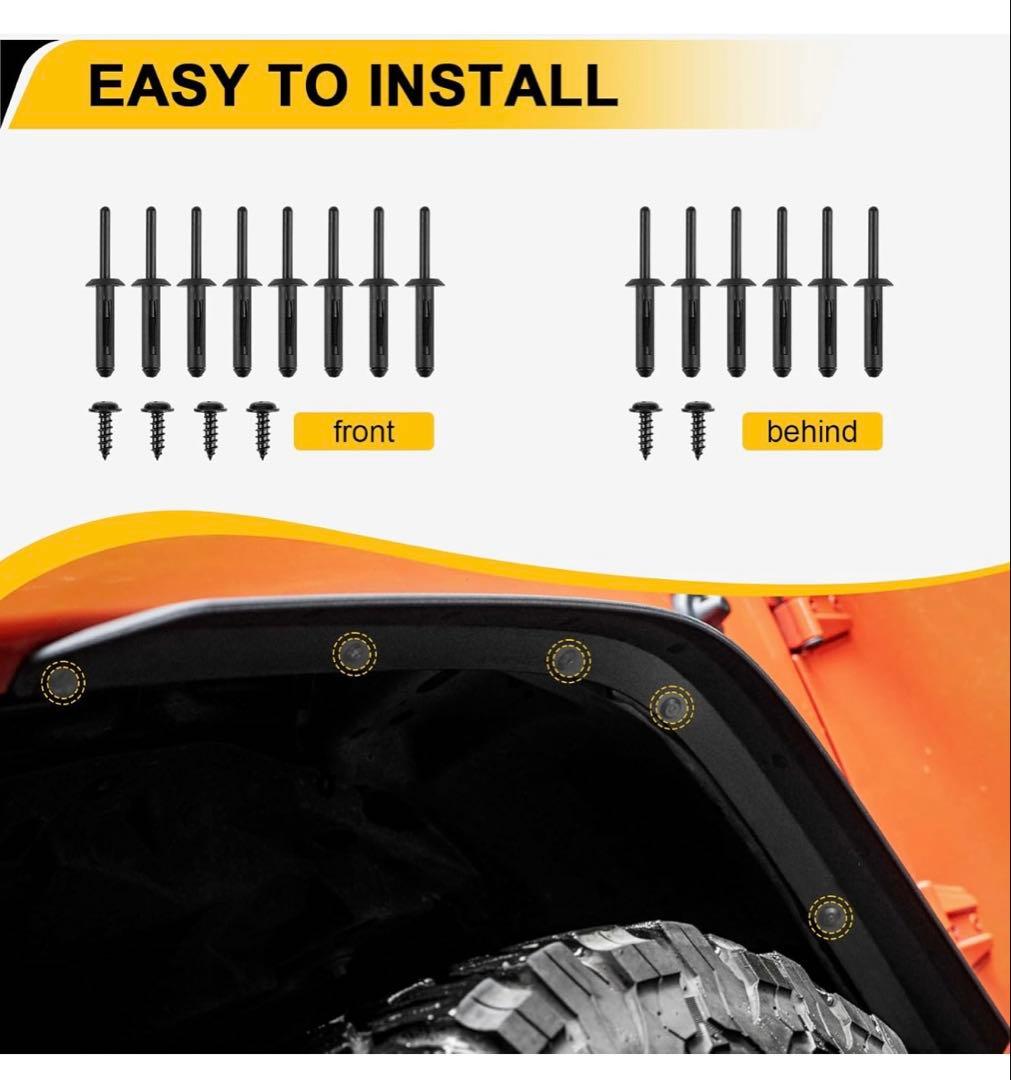 フロント&リアフェンダーフレア 2007-Jeep Wranglerラングラー