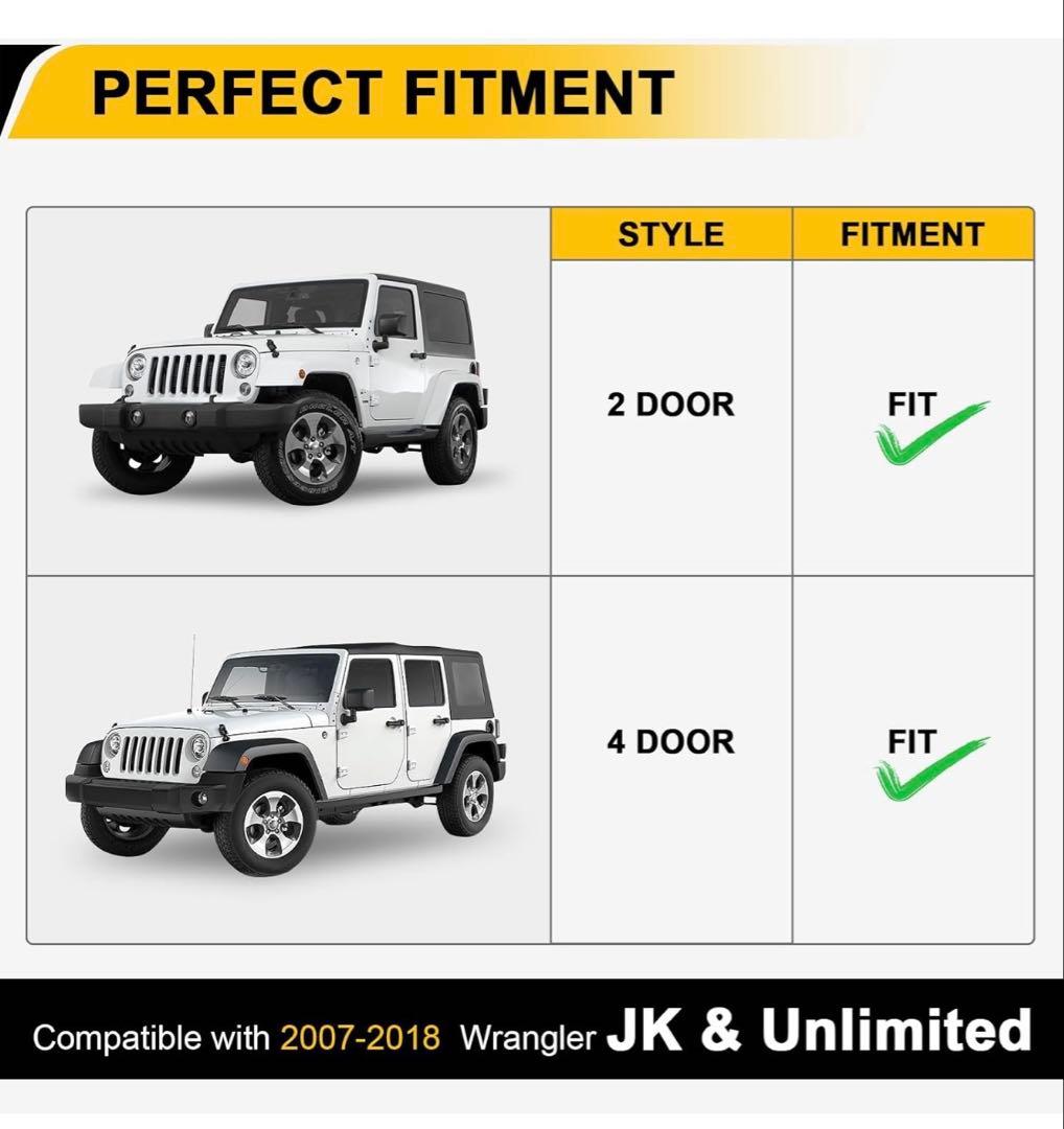 フロント&リアフェンダーフレア 2007-Jeep Wranglerラングラー