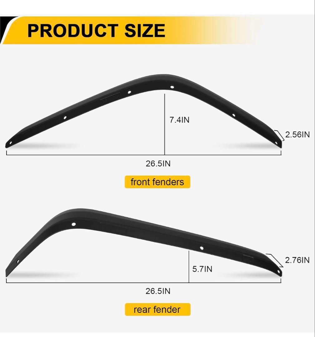 フロント&リアフェンダーフレア 2007-Jeep Wranglerラングラー