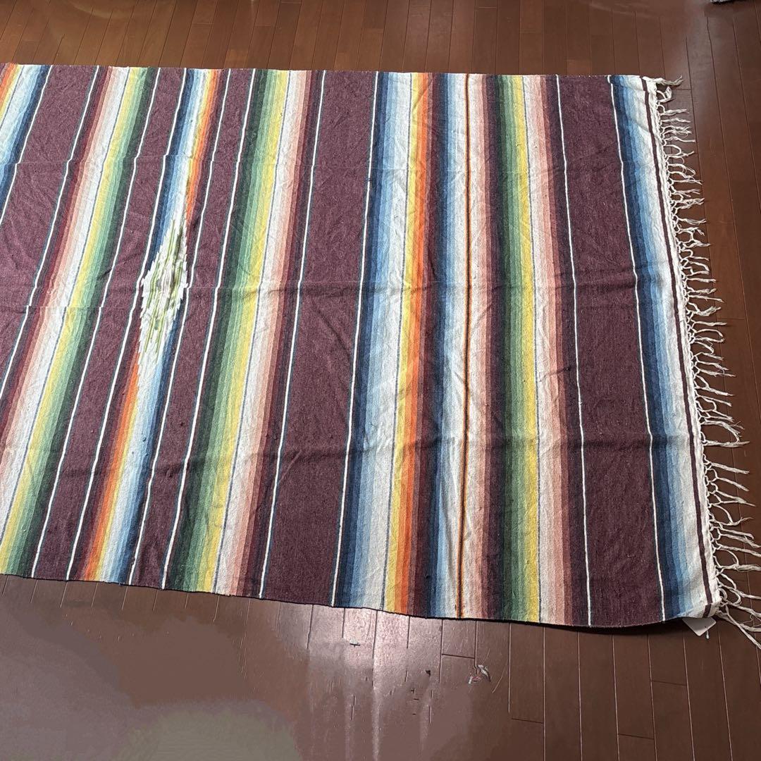 USヴィンテージ　メキシカンラグ　大判　マルチカバー　ブランケット　インテリア