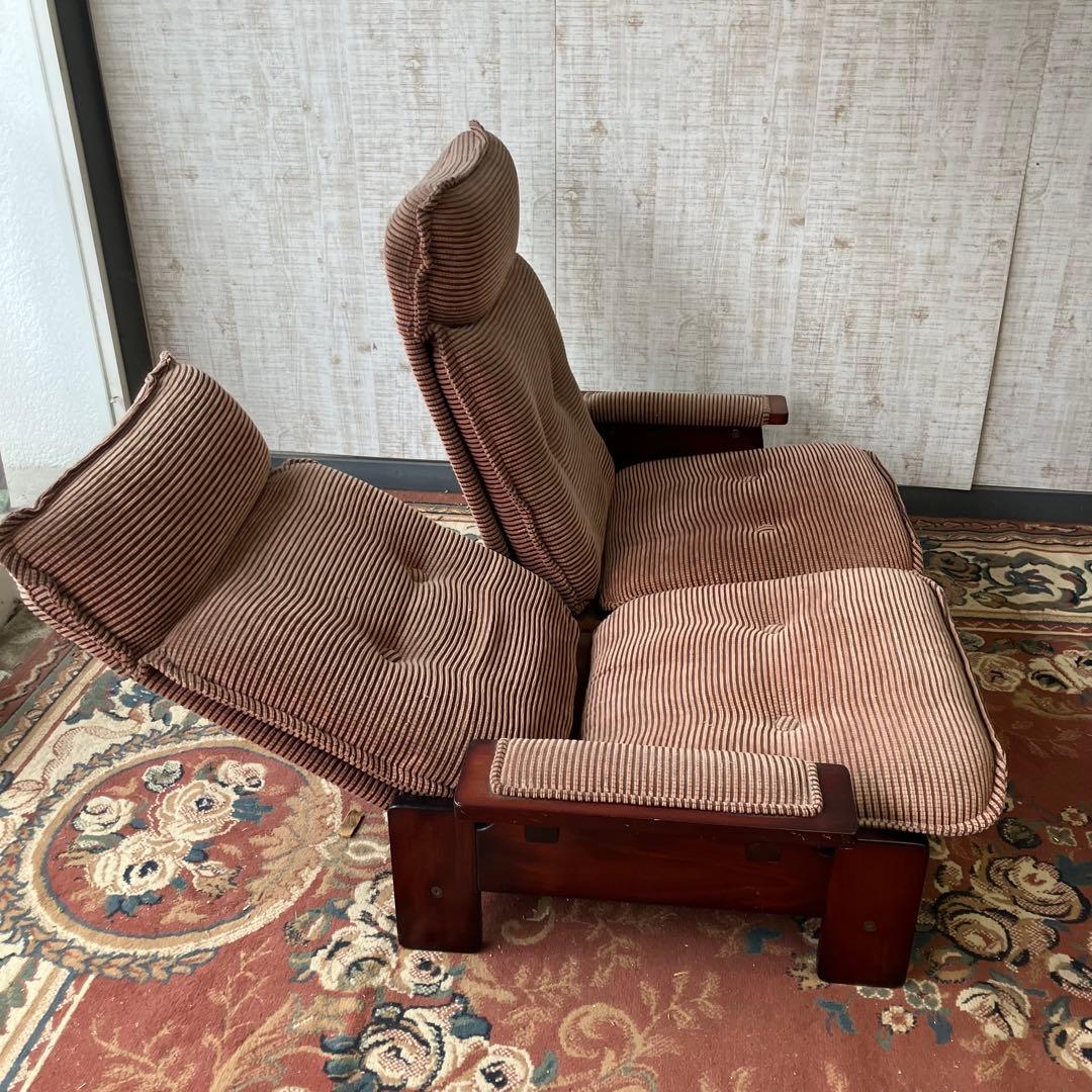 北欧レトロ グリーンジョイ 二人掛けリクライニングソファー ラウンジチェア