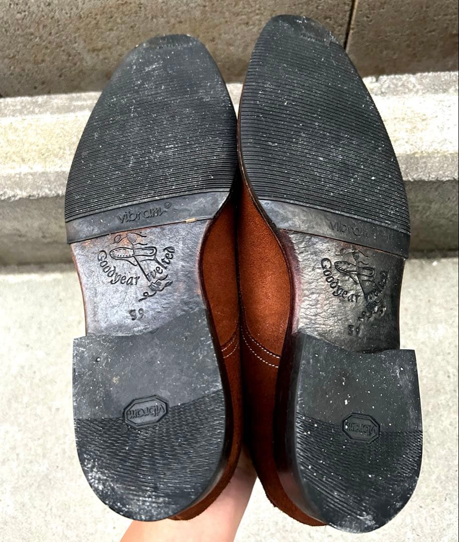 限定セール【美品】ジャランスリワヤ ブラウン スウェードダブルモンク