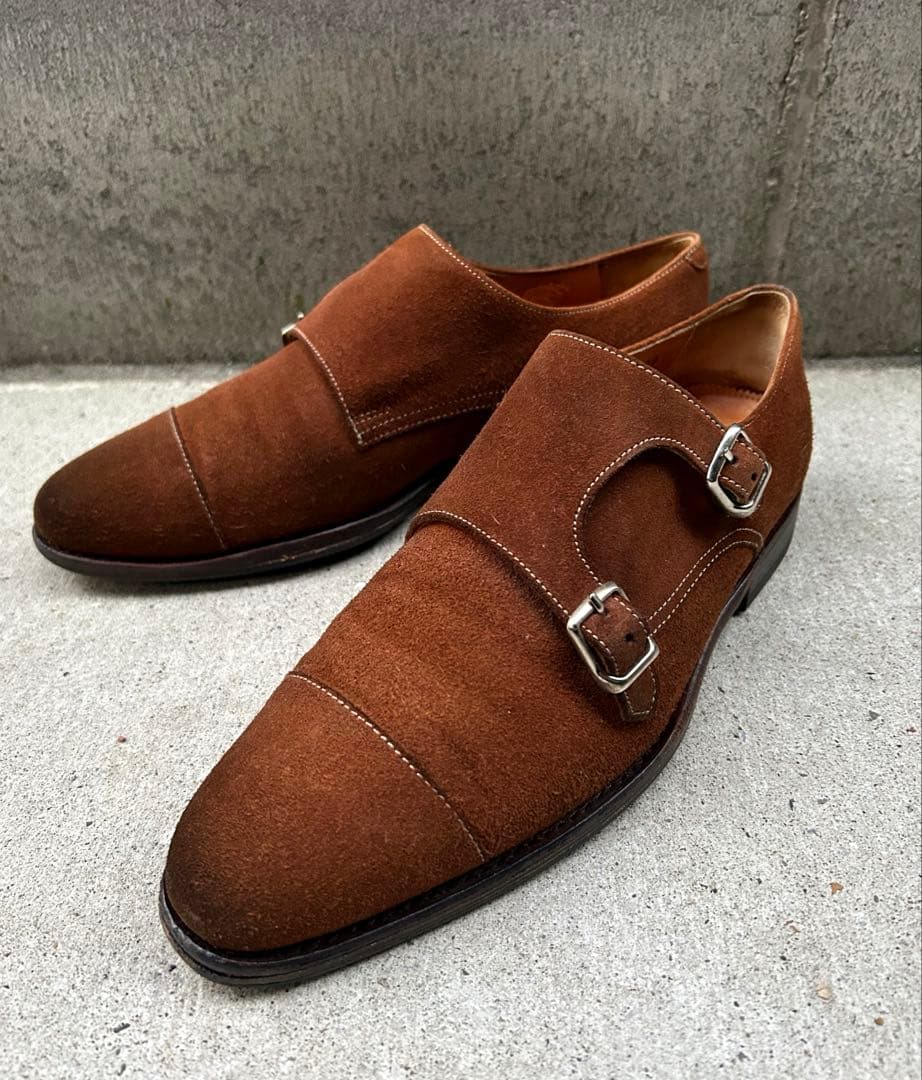 限定セール【美品】ジャランスリワヤ ブラウン スウェードダブルモンク