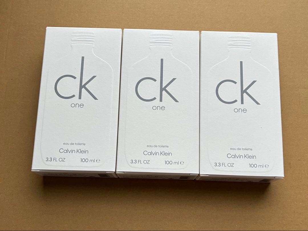 新品 〓カルバンクライン CK one 100ml×3本〓送料込〓外フィルムなし