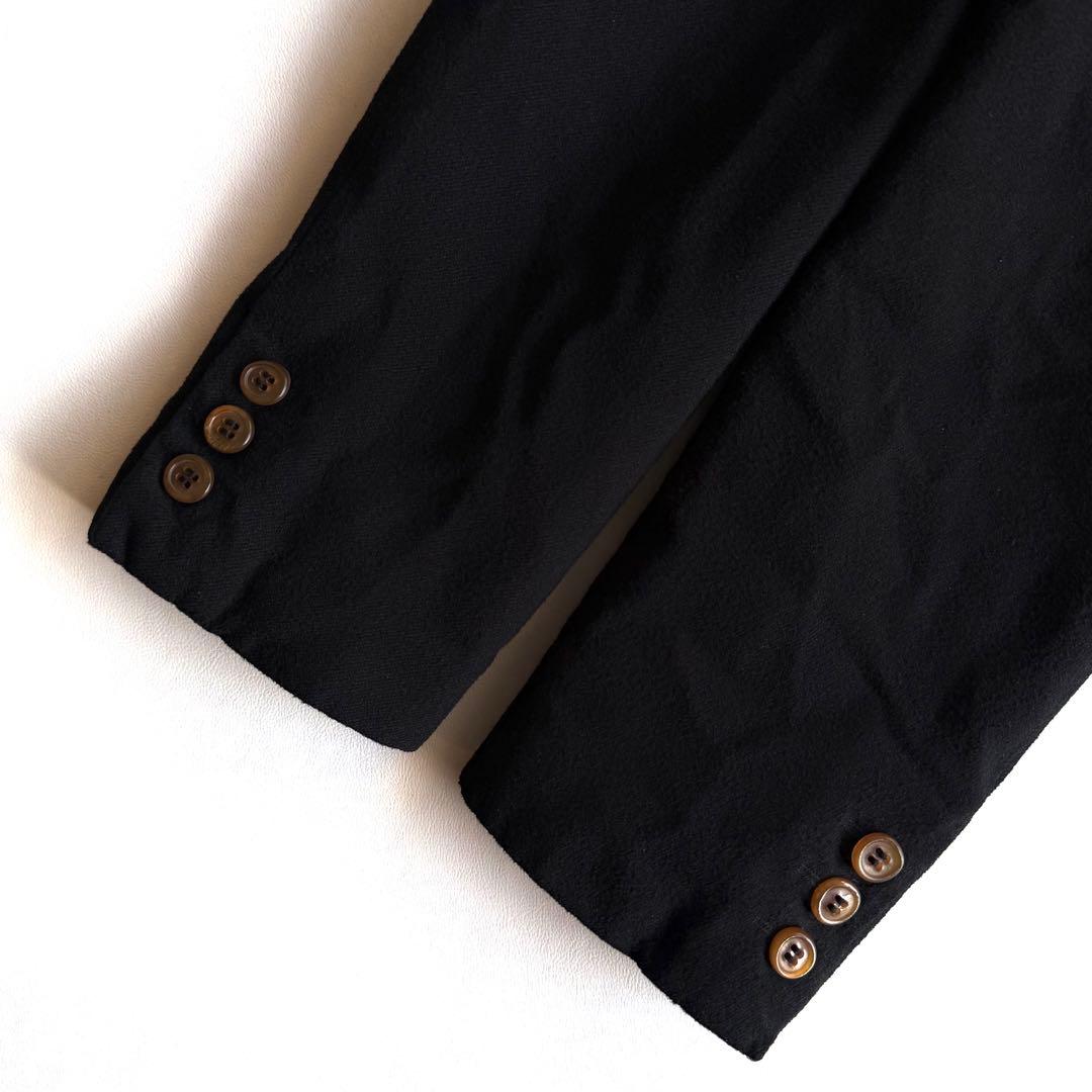 《美品》 コムデギャルソン コムコム ポリ縮 フリル ジャケット ブラック XS