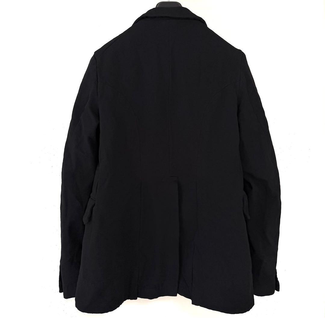 《美品》 コムデギャルソン コムコム ポリ縮 フリル ジャケット ブラック XS