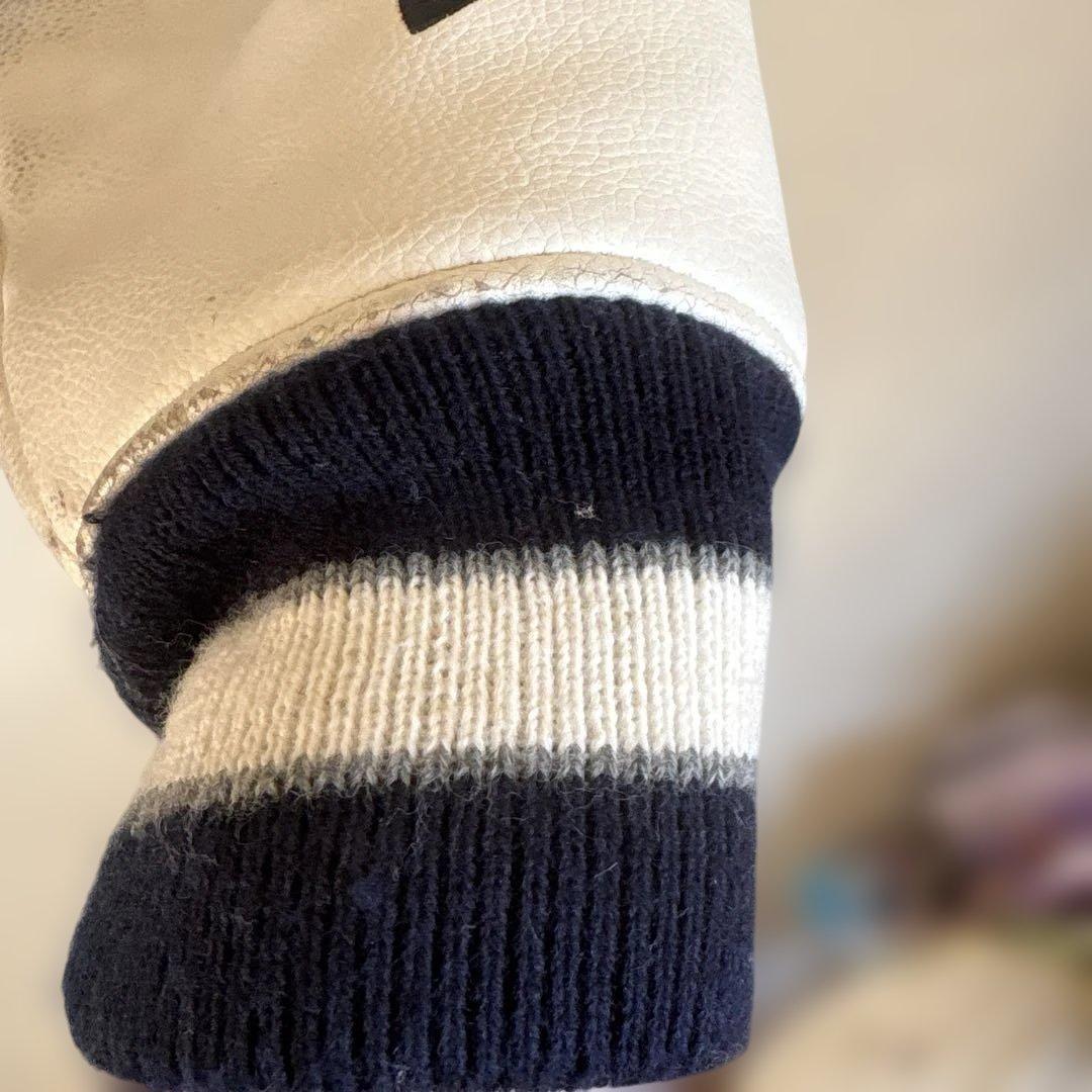 エイプ★レザー スタジャン ブラック/ホワイト