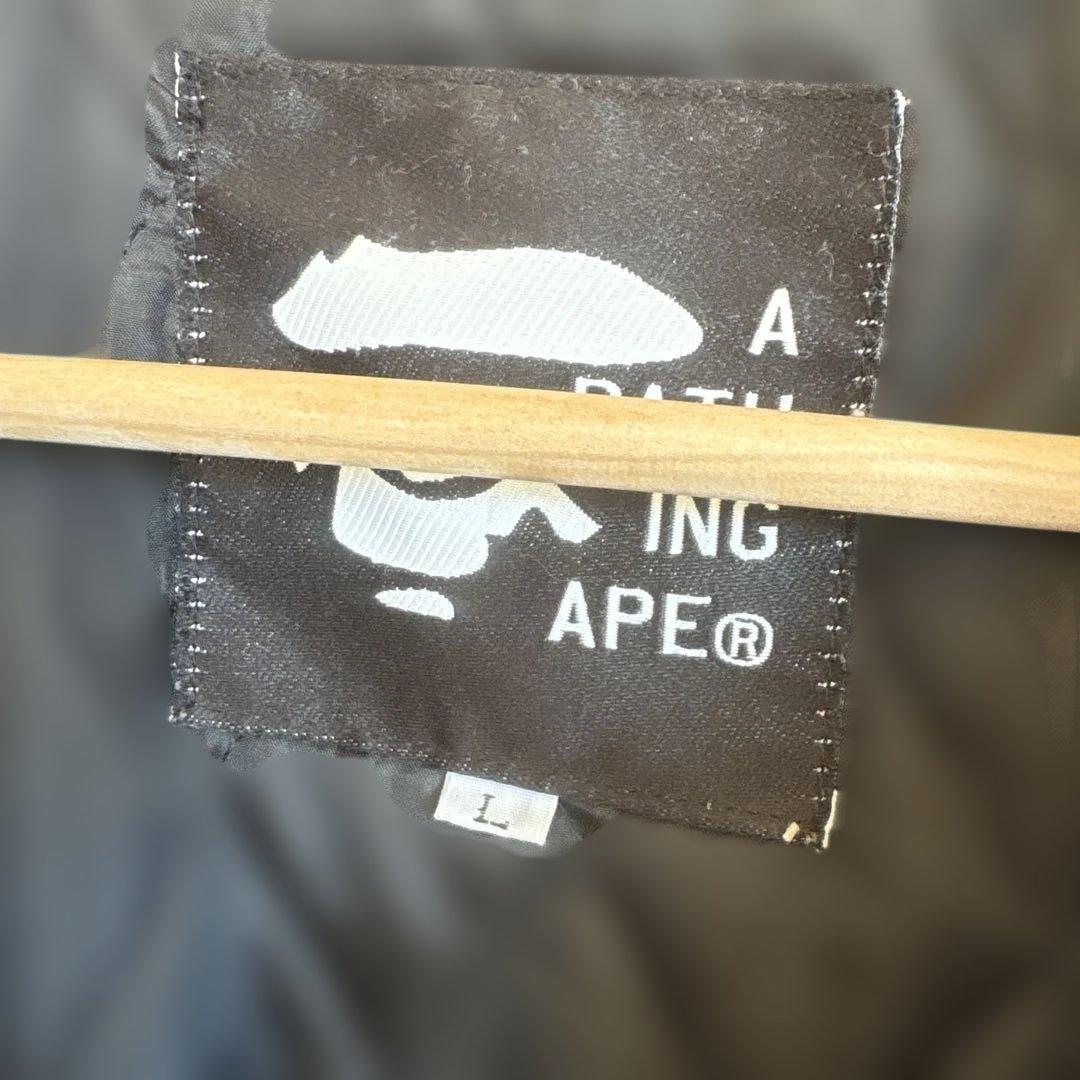 エイプ★レザー スタジャン ブラック/ホワイト