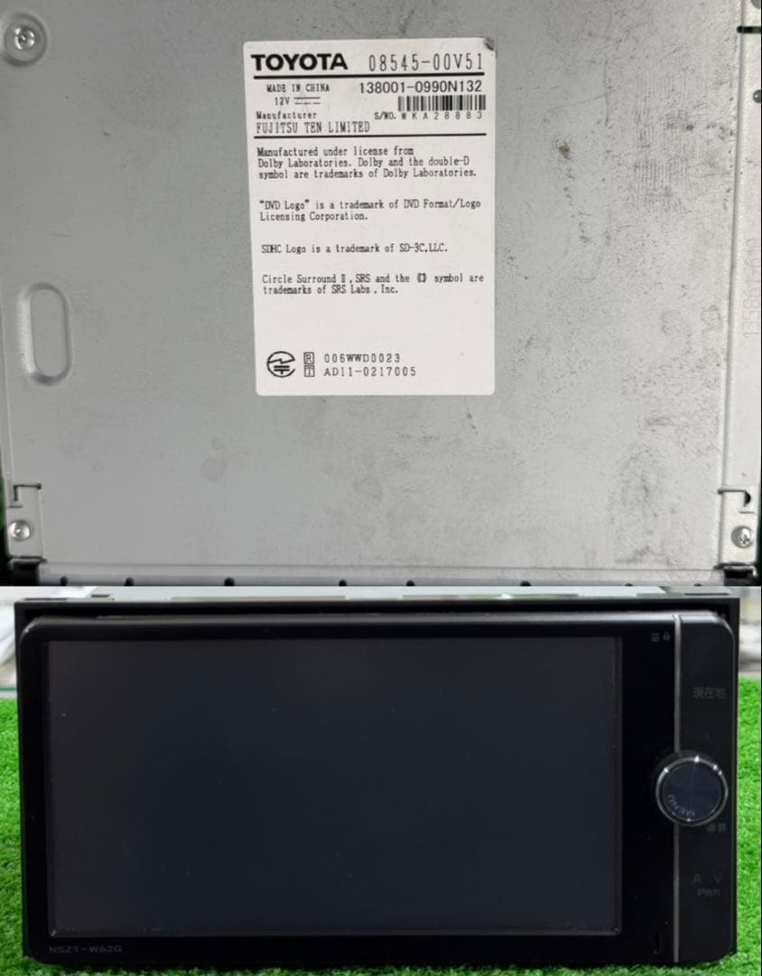 良品NSZT-W62Gトヨタ純正 HDDナビ 2013年地図Bluetooth
