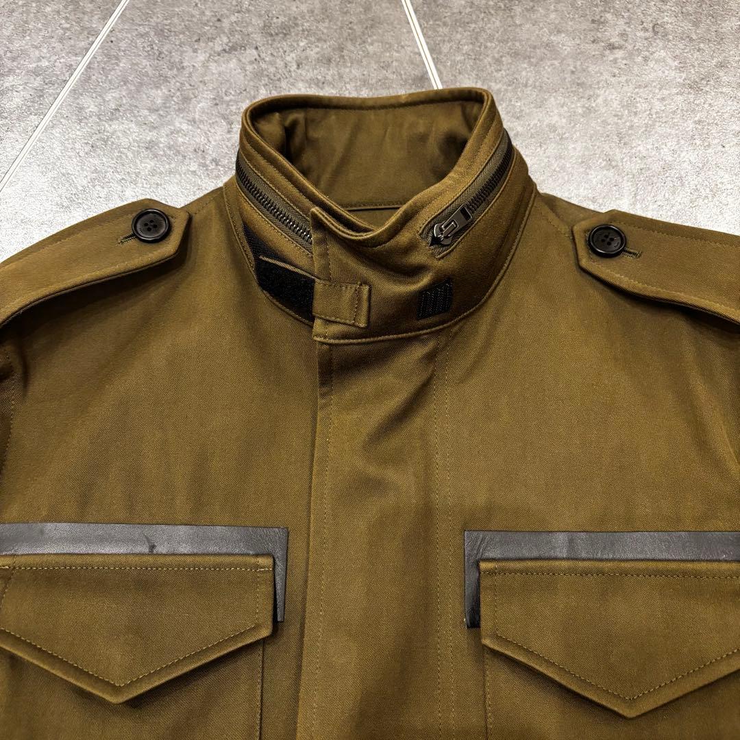 ベルルッティ　フィールドジャケット　アウター　レザートリム　44
