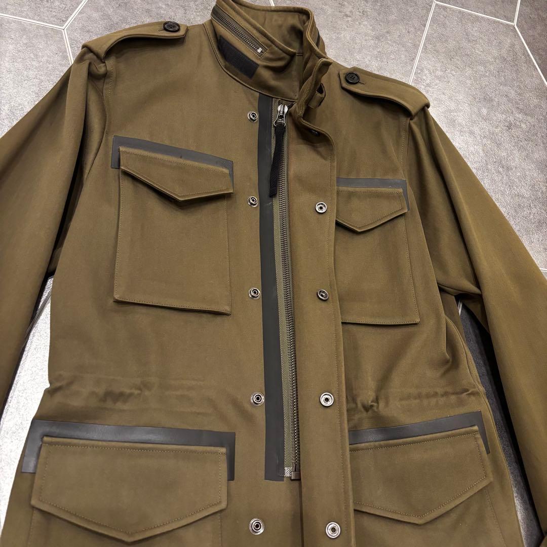 ベルルッティ　フィールドジャケット　アウター　レザートリム　44
