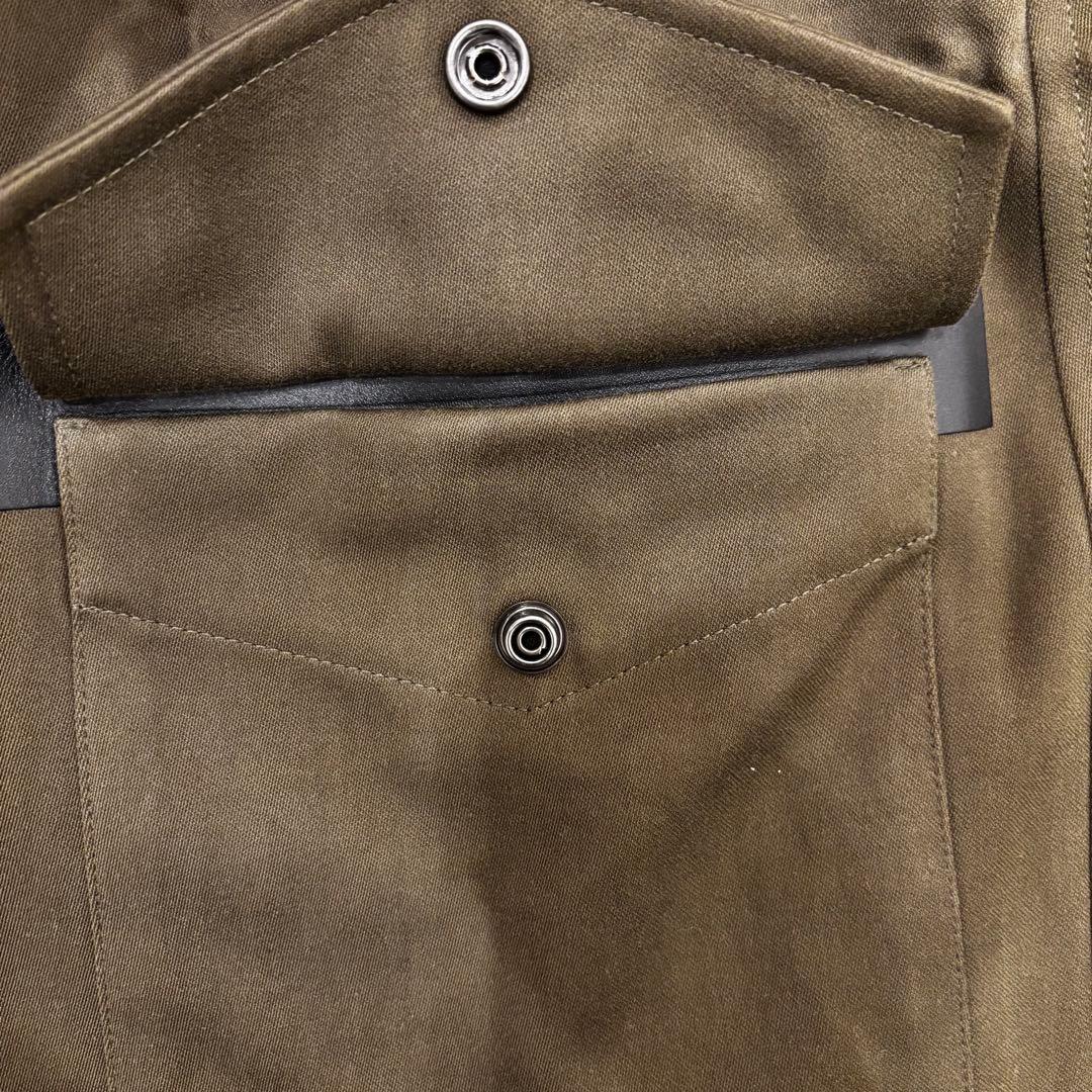 ベルルッティ　フィールドジャケット　アウター　レザートリム　44