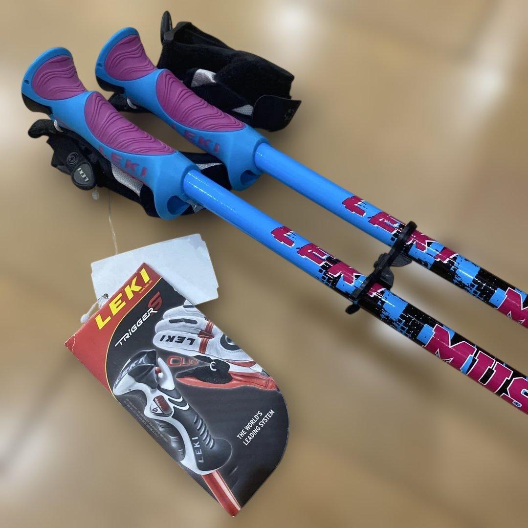 LEKI レキ スキーストック ブラック&ブルー 新品未使用