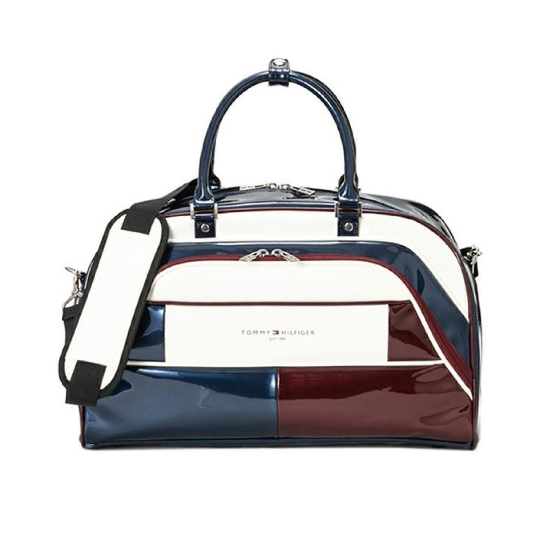 新品★トミーヒルフィガー★ゴルフバッグ エナメル ボストンバッグ