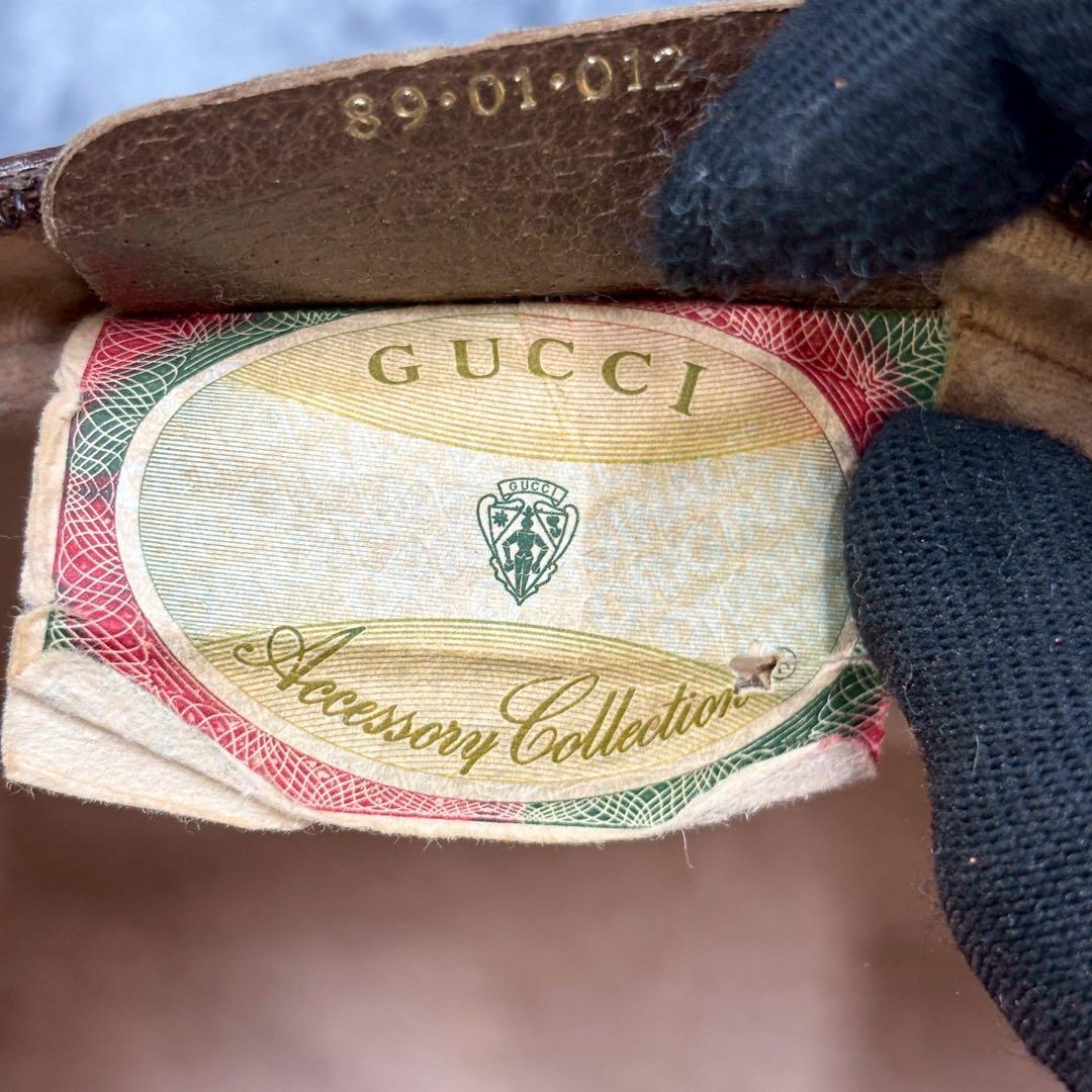 ✨極美品✨GUCCI シェリーライン GG レザー クラッチバッグ ブラウン