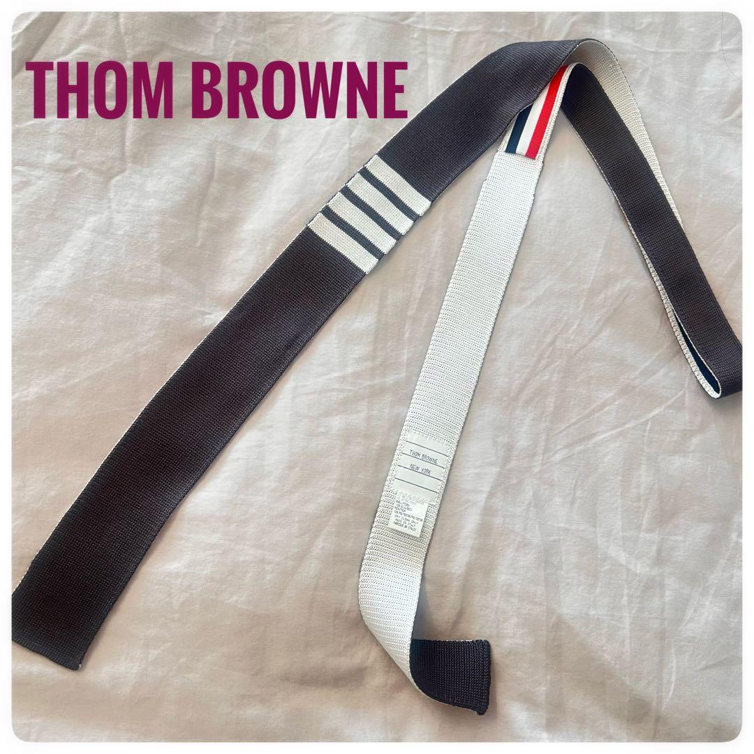 美品 THOM BROWNE トム・ブラウン　定番 ストライプ ネクタイ