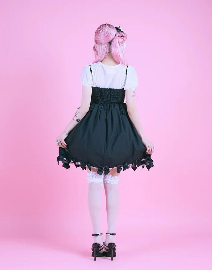 ワンピース Avenchumu Front ribbon chain one piece S