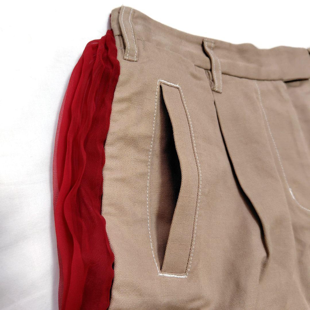 【美品】sacai サカイ プリーツ切替 キュロット風パンツ ドッキング レース