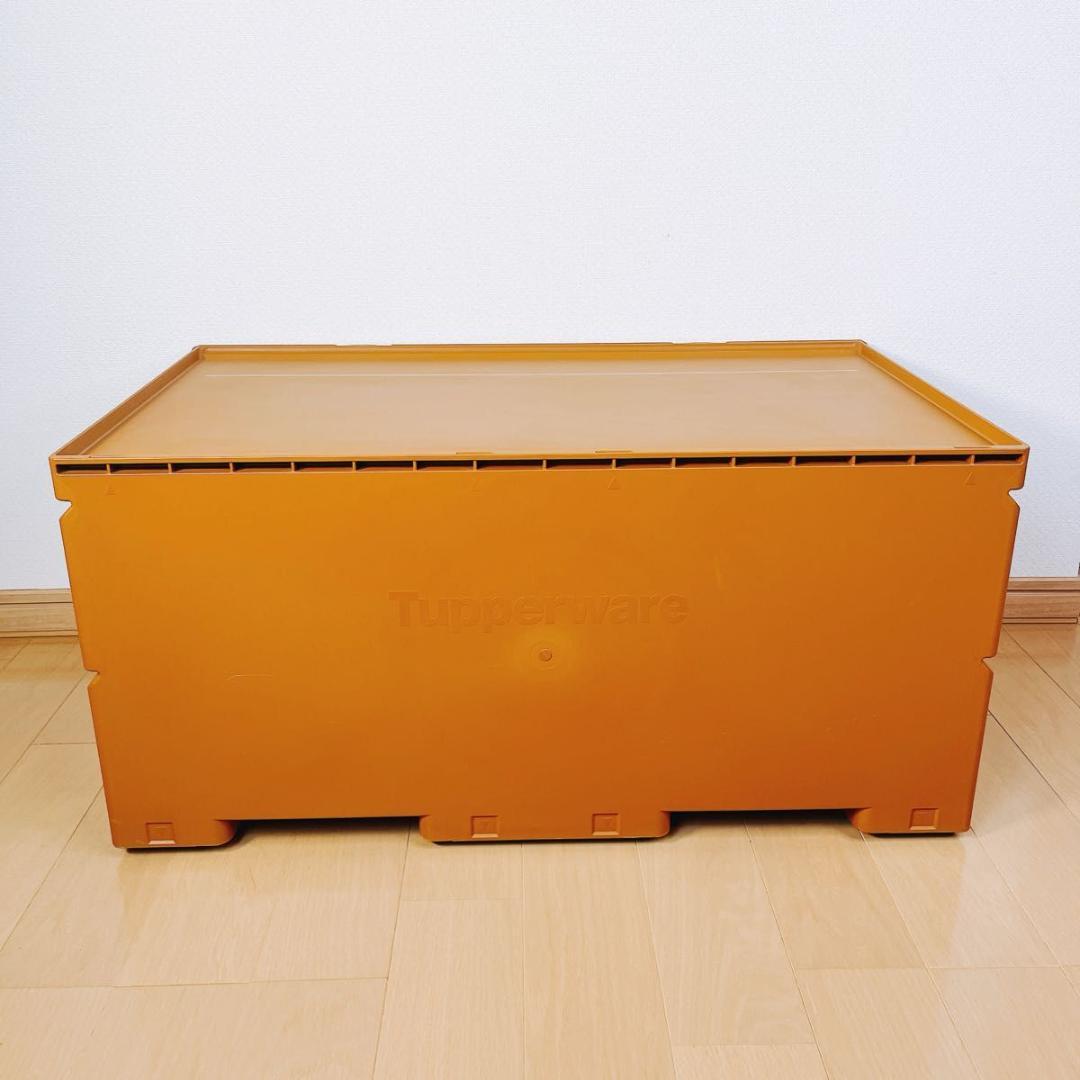 専用　タッパーウェア スーパーチェストワイド セピアカラー 引出し2段 収納 ②