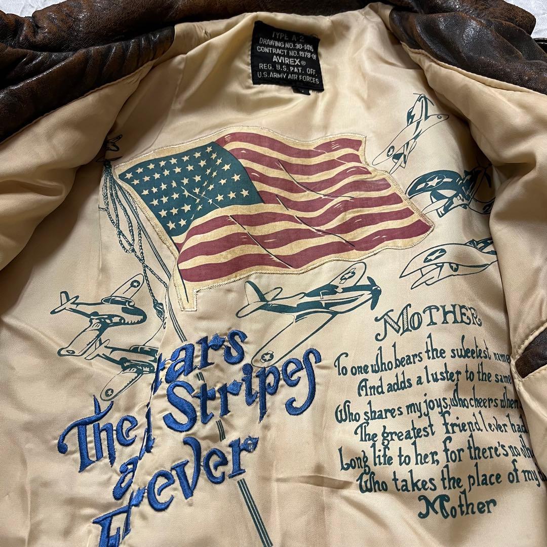 AVIREX　フライトジャケット　Type A-2　ピンナップガール　M