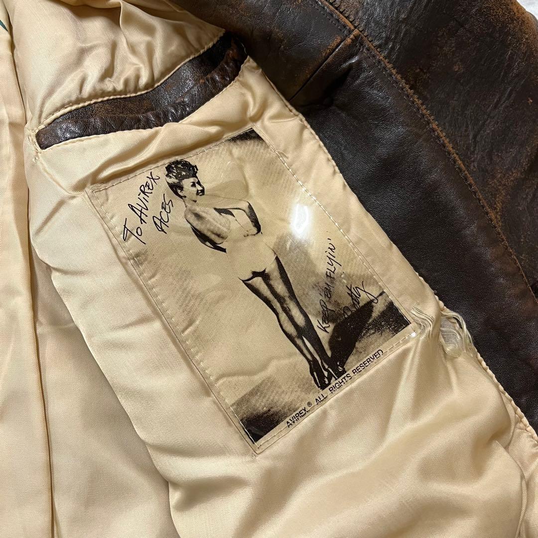 AVIREX　フライトジャケット　Type A-2　ピンナップガール　M