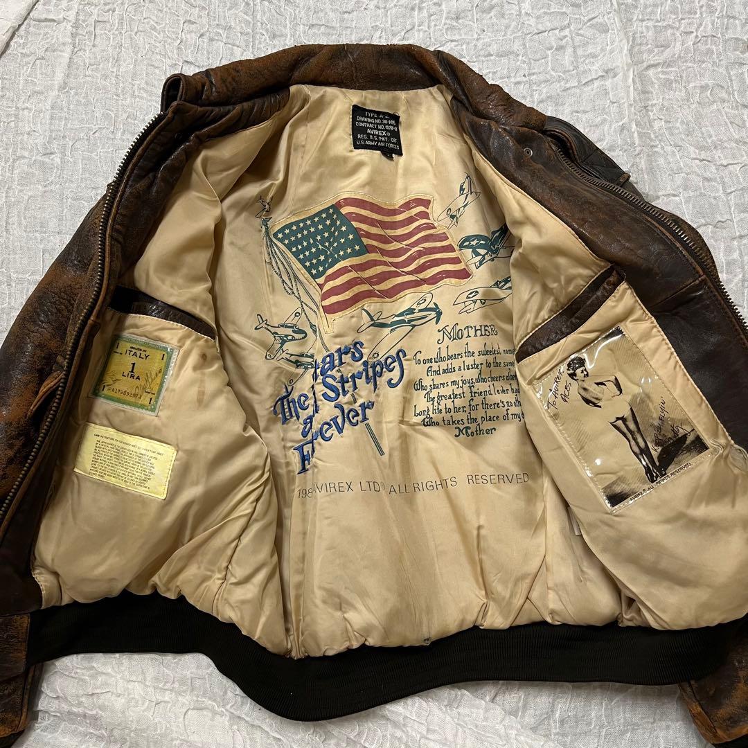 AVIREX　フライトジャケット　Type A-2　ピンナップガール　M