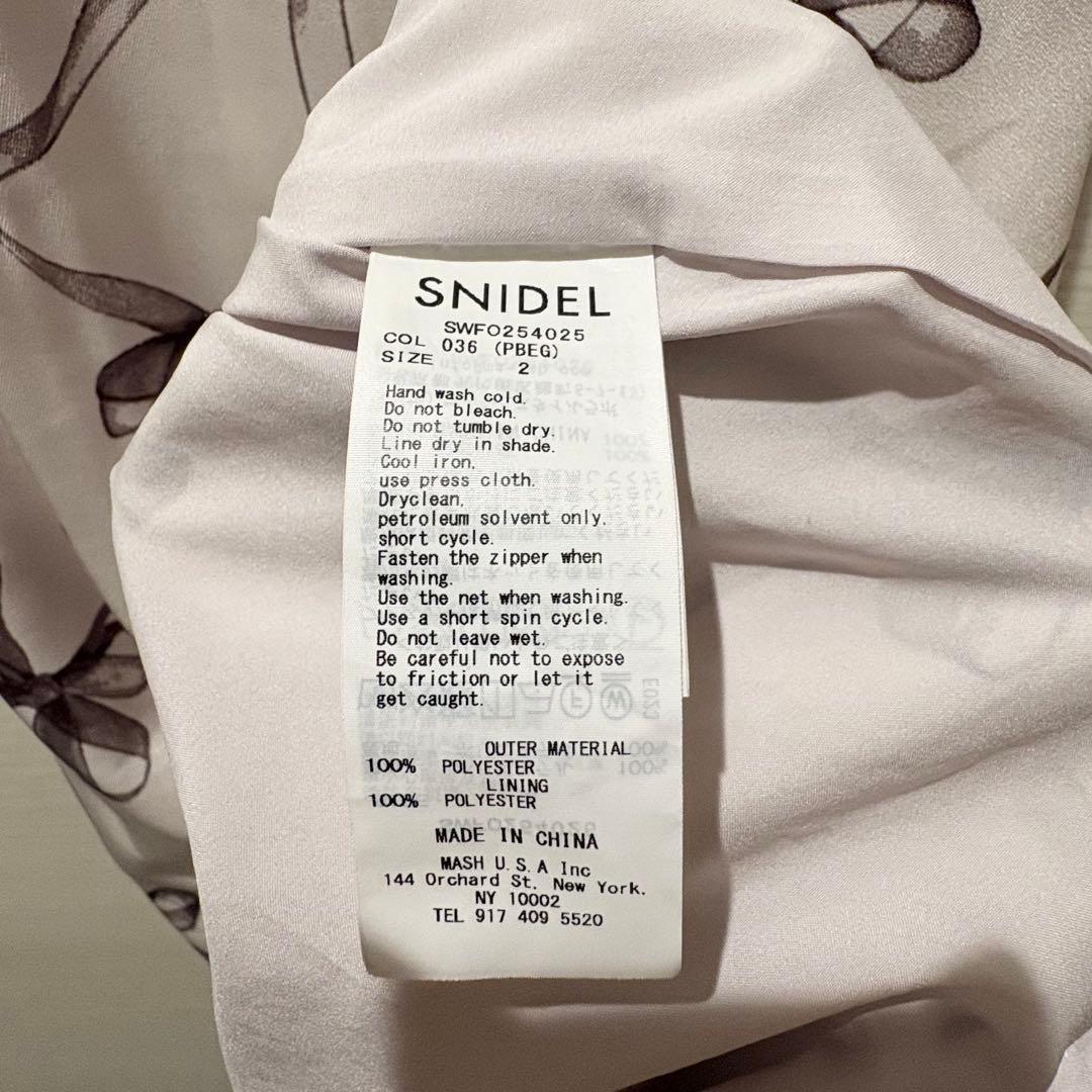 SNIDEL sustainableリボンプリントワンピース PBEG 2