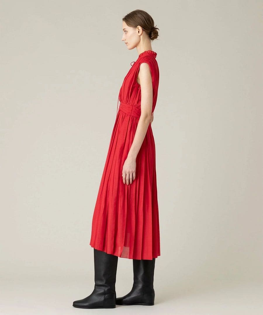 LOULOU WILLOUGHBY ルルウィルビー　ランダムプリーツワンピース