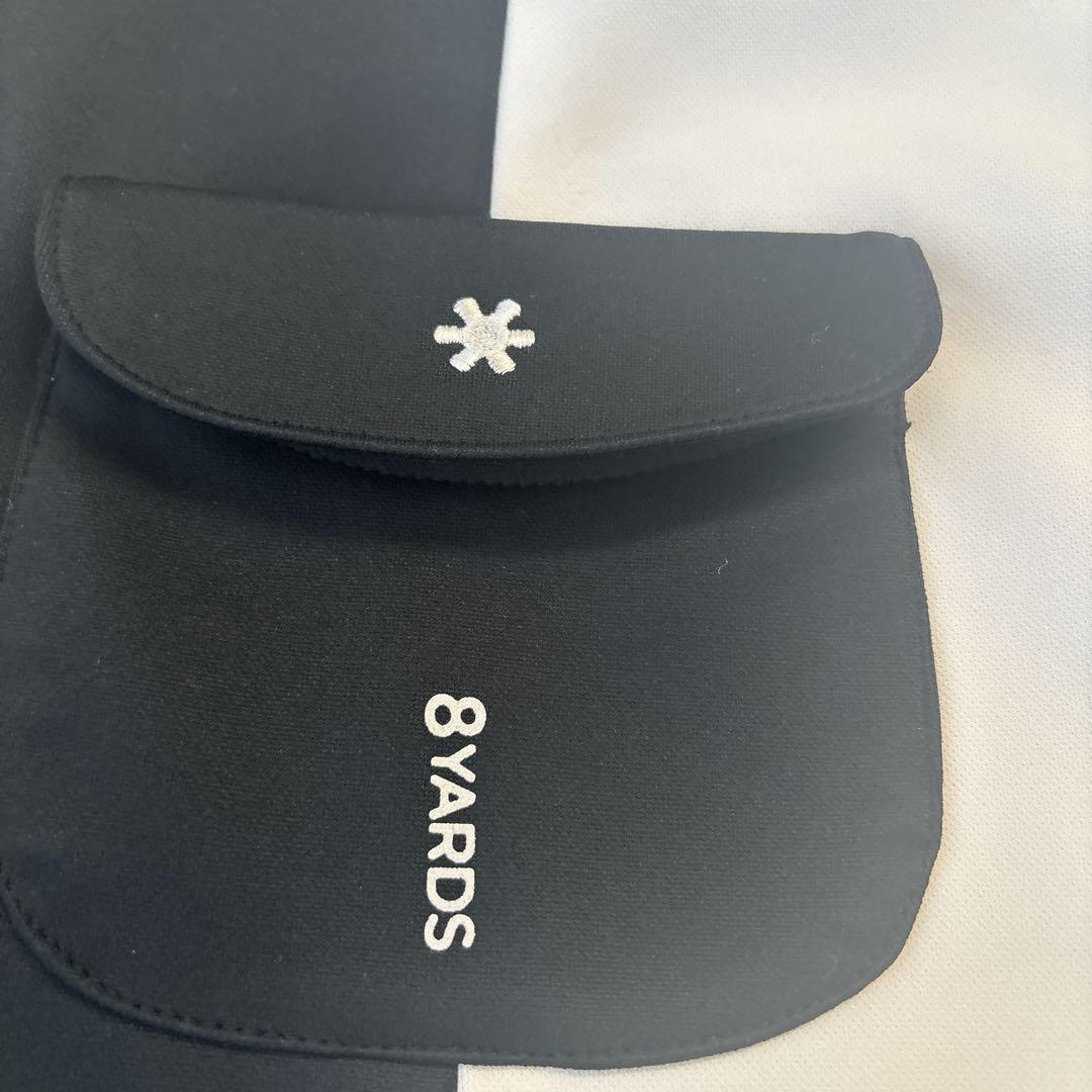 【美品】 ハチヤーズ 8YARDS スカート ゴルフウェア 黒×白 L 裏起毛