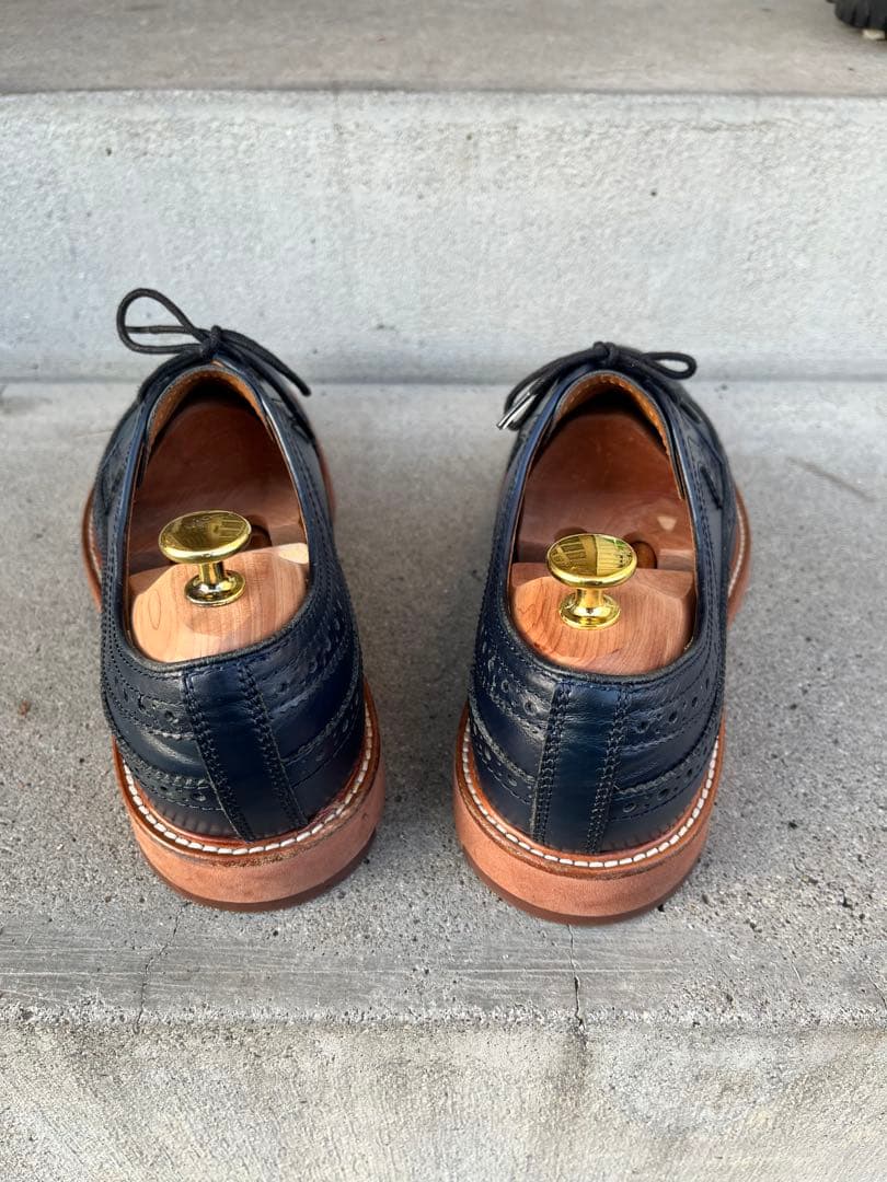 REGALネイビー レザー ウィングチップ シューズ