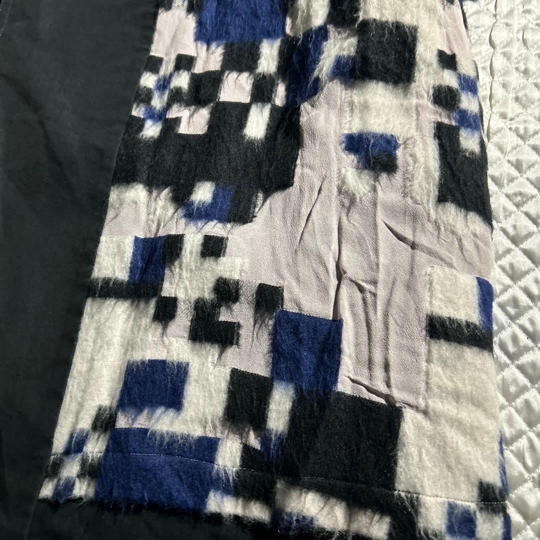 10s mint designs ウール立体ブロック柄トレンチコート