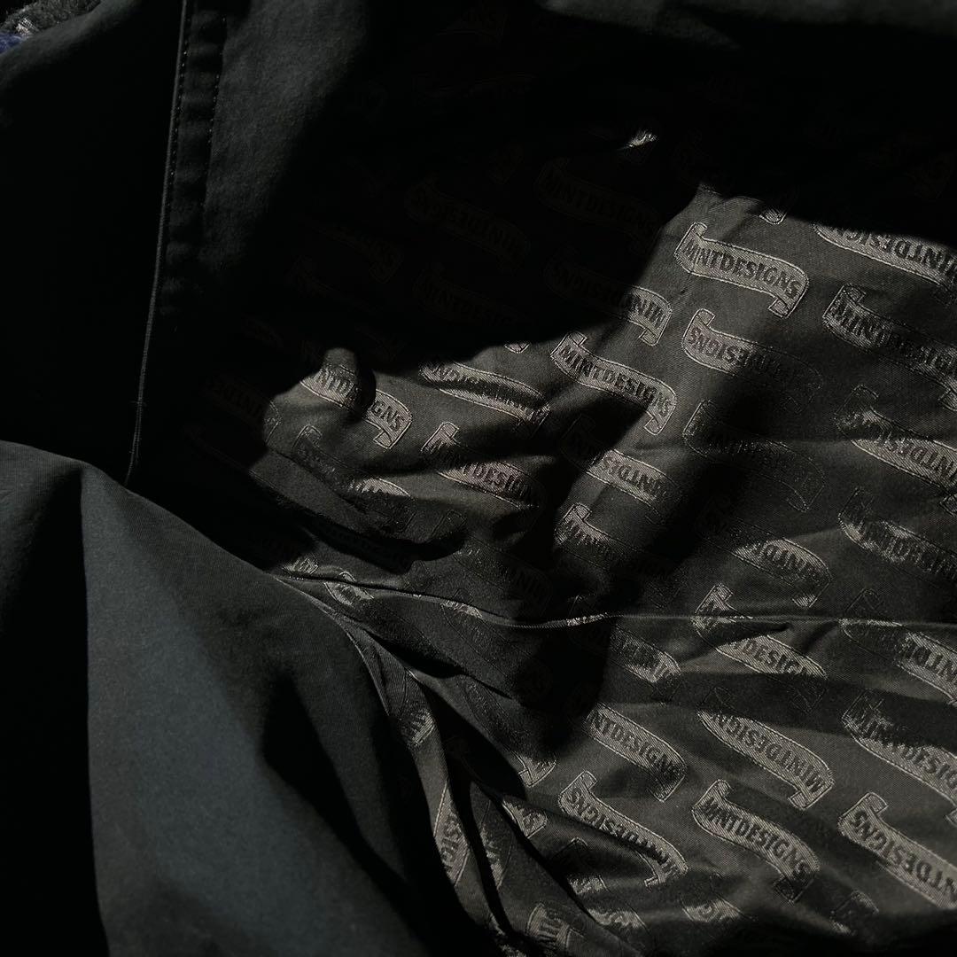 10s mint designs ウール立体ブロック柄トレンチコート