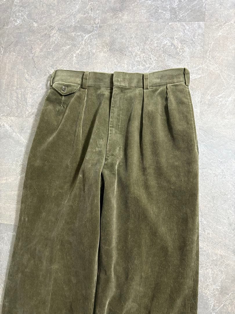 パンツ 90s J.PRESS 2tuck corduroy pants olive