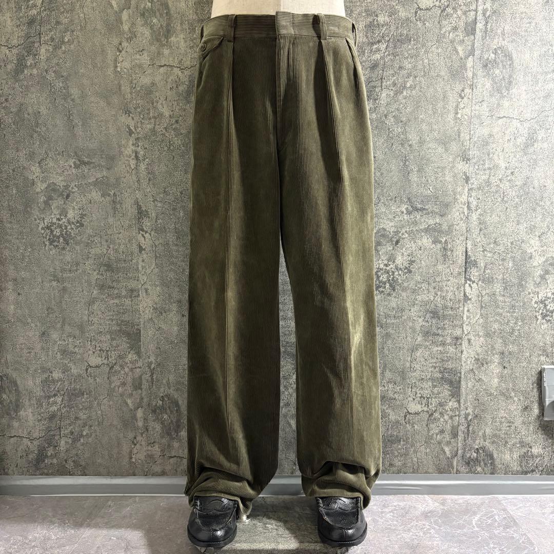 パンツ 90s J.PRESS 2tuck corduroy pants olive