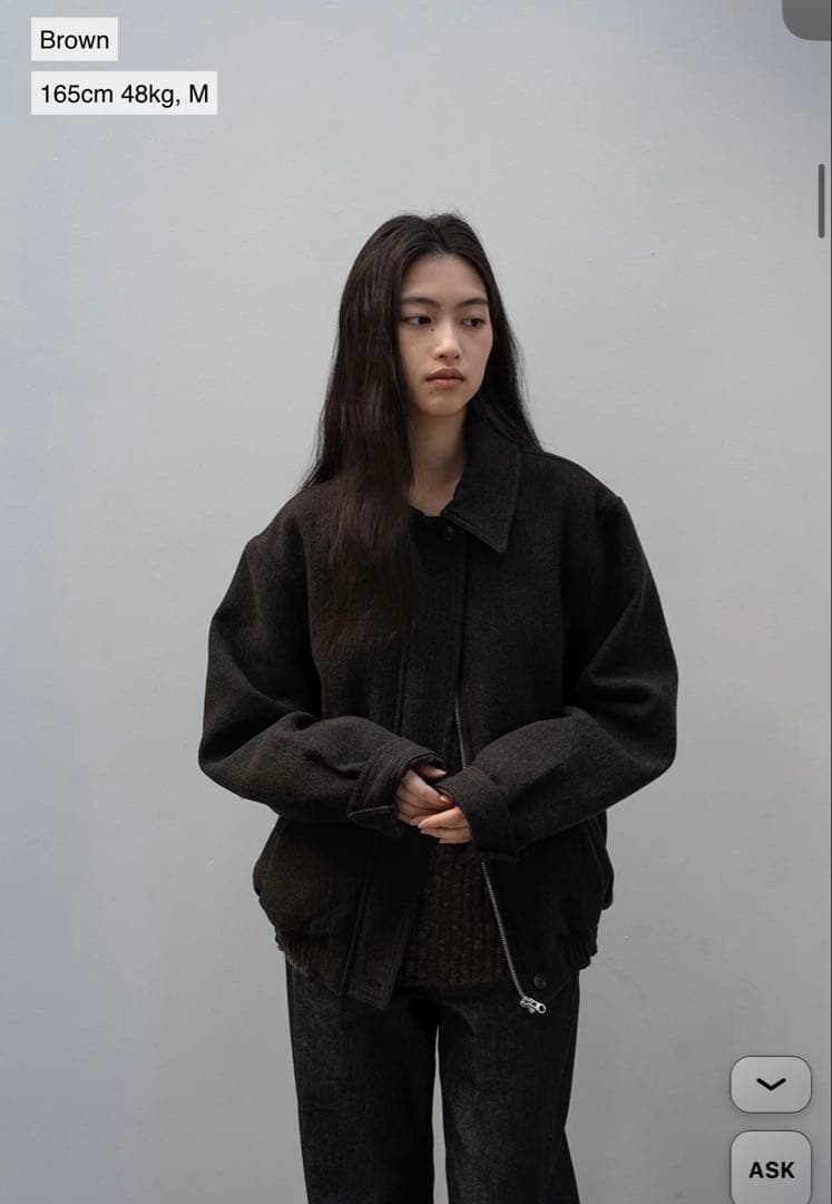 ジャケット・アウター OHOTRO Mannish Wool Blouson Brown S