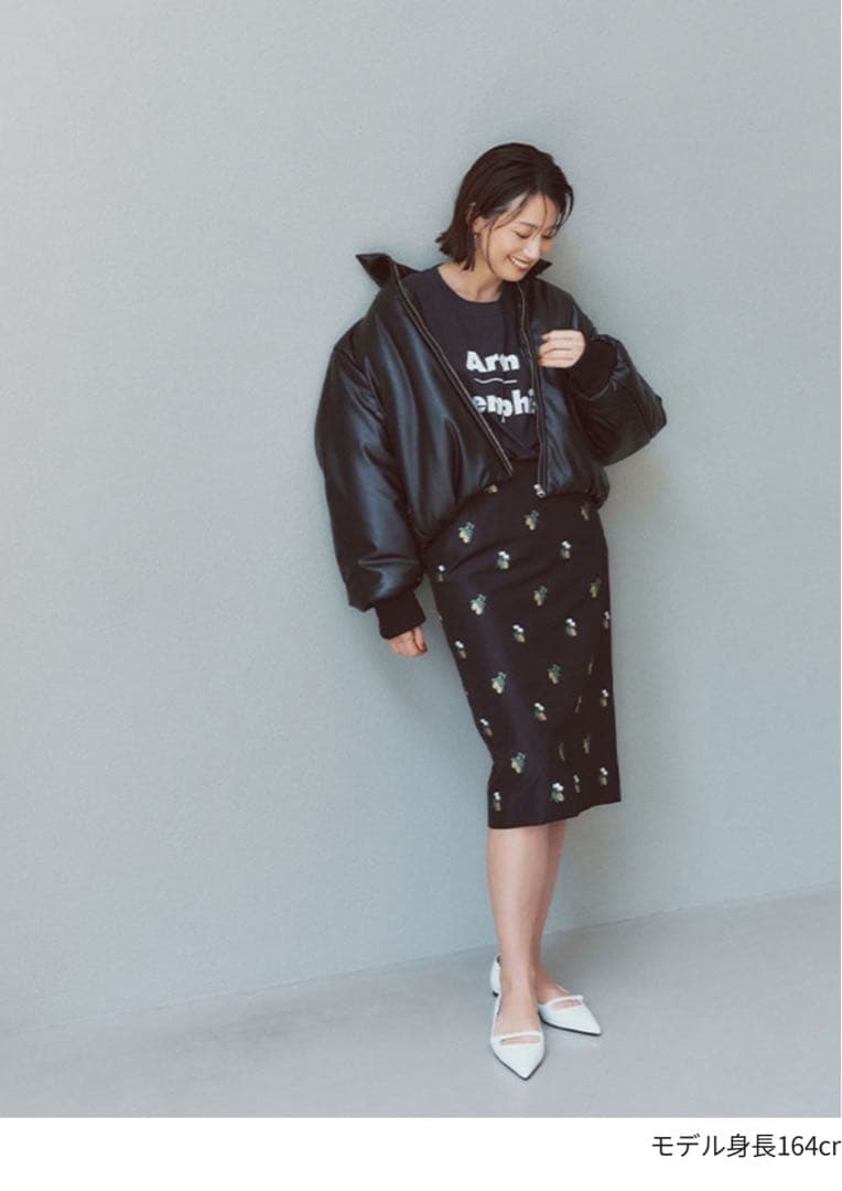 【エルーモ】FORME ボンバージャケット　黒　東原亜希