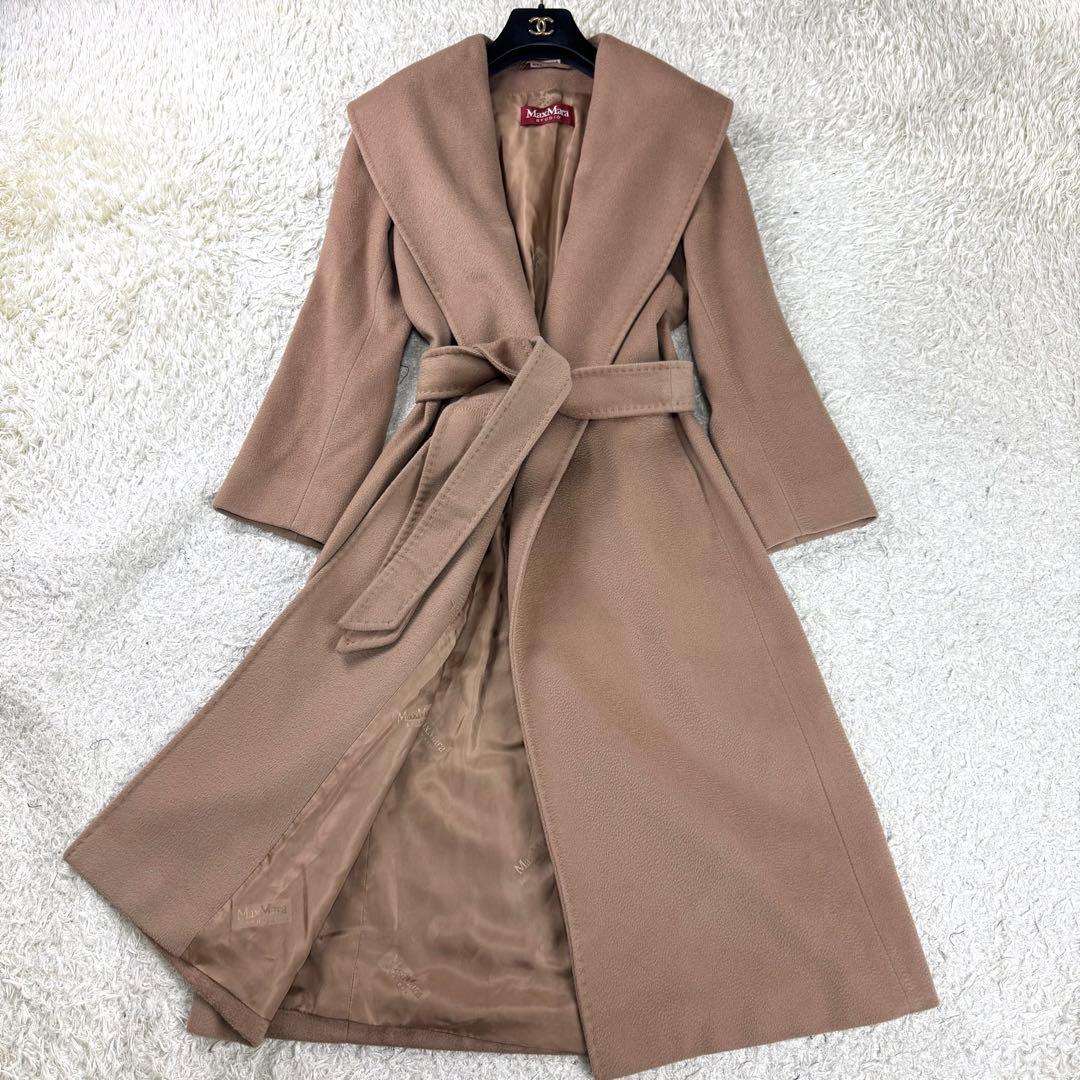 れ*な様 MaxMara ロリアナ 22年 ショールカラー ベルテッドコート キ