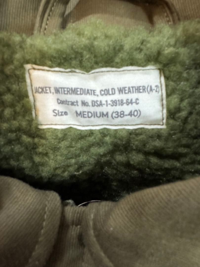 1018バズリクソンズ　A-2デッキ ミリタリージャケット オリーブ