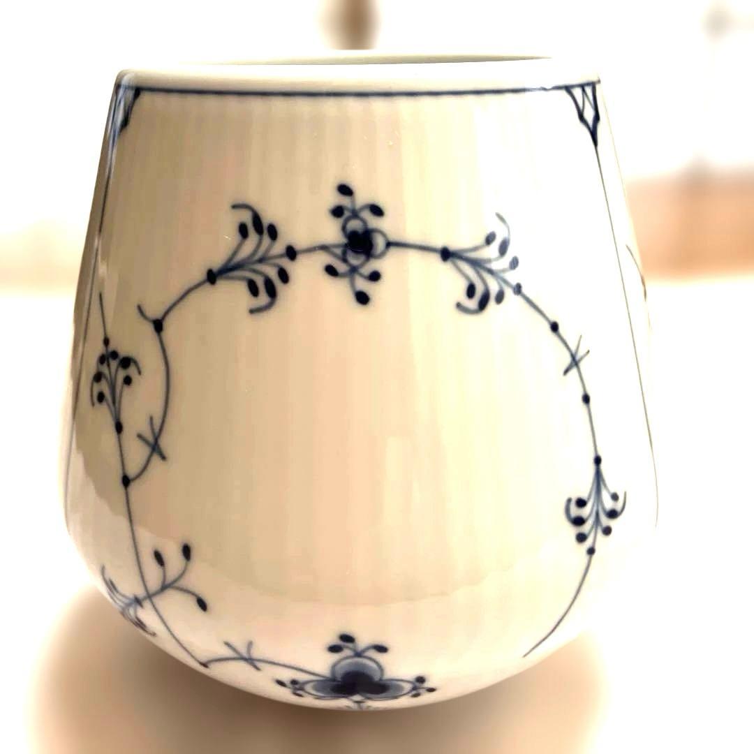 ロイヤルコペンハーゲン　ブルーフルーテッドプレイン　フラワーベース　花瓶