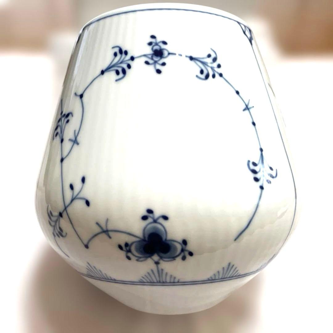 ロイヤルコペンハーゲン　ブルーフルーテッドプレイン　フラワーベース　花瓶